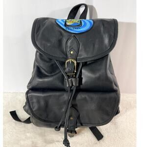 Vintage Disney Channel Buzz Lightyear Leather Backpack Y2K Full Size Black